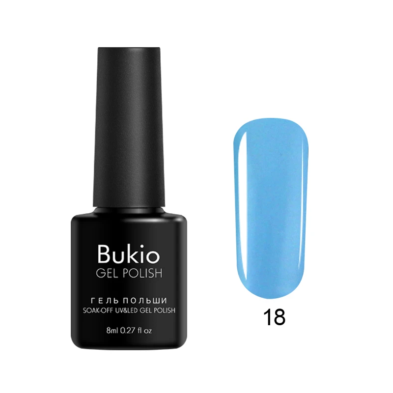 Bukio 8 мл Однотонная одежда для ногтей нюдовой коллекции Гель-лак удаляющийся замачиванием био-Гели Soak Off Гель для рисования светодиодный Гибридный лак для ногтей, маникюр гель лак Топ грунтовка база - Цвет: 18