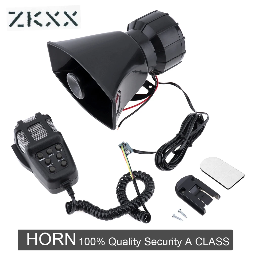 100W 12V 7 Sounds Super Loud Car Electronic Warning Siren Motorcycle