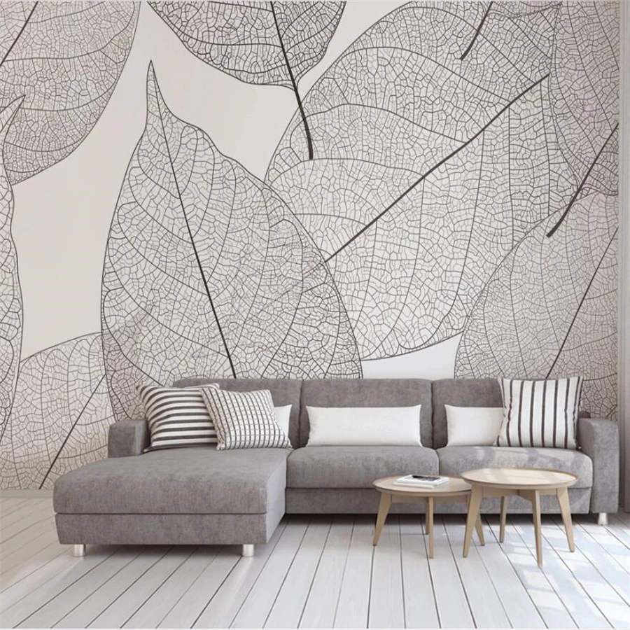 

beibehang Custom wallpaper large 3d mural modern minimalist leaves vein texture background wall papers home decor 3d wallpaper