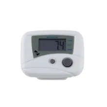White Mini LCD Run Step Pedometer Walking Calorie Counter Distance With Two Keys