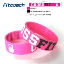 2 шт Розовый Крест FIT Браслеты Кроссфит браслеты, силиконовый браслет для женщин