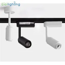 Современный Трековый светильник, масштабируемый, регулируемый угол луча, рельсовая лампа, Точечный светильник для одежды, обуви, магазина, Zoom, выставочная галерея, лампа COB, Точечный светильник s
