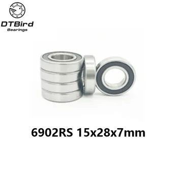 

2pcs rubber sealed 440 stainless steel hybrid ceramic ball bearings S6902 6902 2RS 15*28*7mm Si3N4 bike part