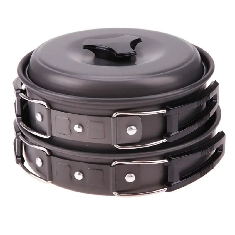 

8PCS Non-stick Cookware Set for Kitchen Bowl Pot Frying Pan Set Outdoor Camping Hiking Cooking Picnic Tableware with Backpacking