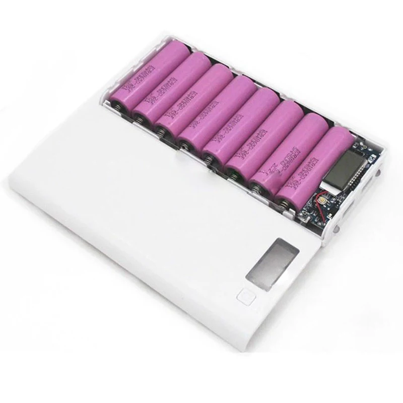 New DIY 8*18650 Case Power Bank Shell Portable LCD Display External Box Without Battery New DIY 8*18650 Case Power Bank Shell Portable LCD Display External Box Without Battery