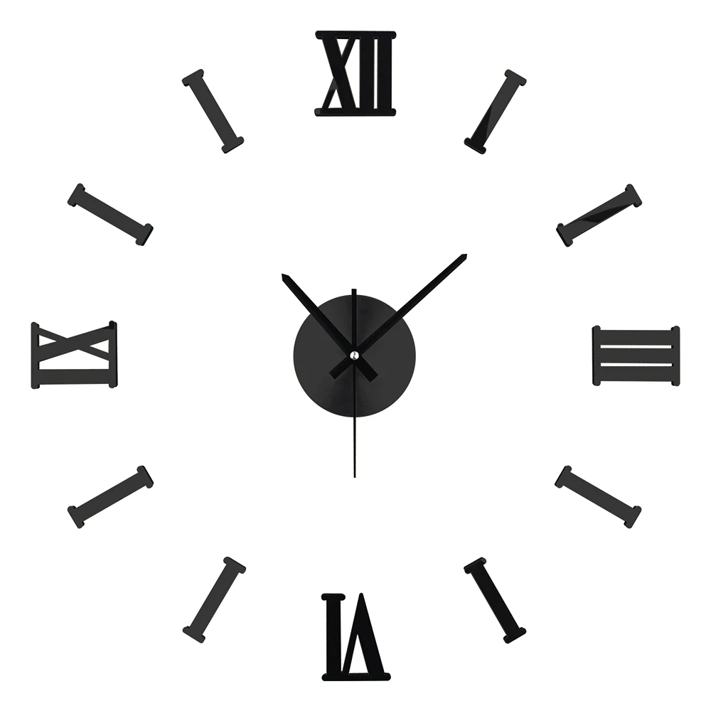 

Modern Style DIY Acrylic Wall Clocks 3D Wall Stickers 2019 New Arrivals Quartz Clock Needles Home Decor Relogio De Parede