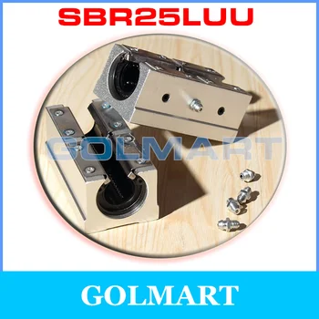 

2pcs linear slide bearing SBR25LUU long type housing pillow block Linearlager lang Linearwagen for 25 mm shaft rail