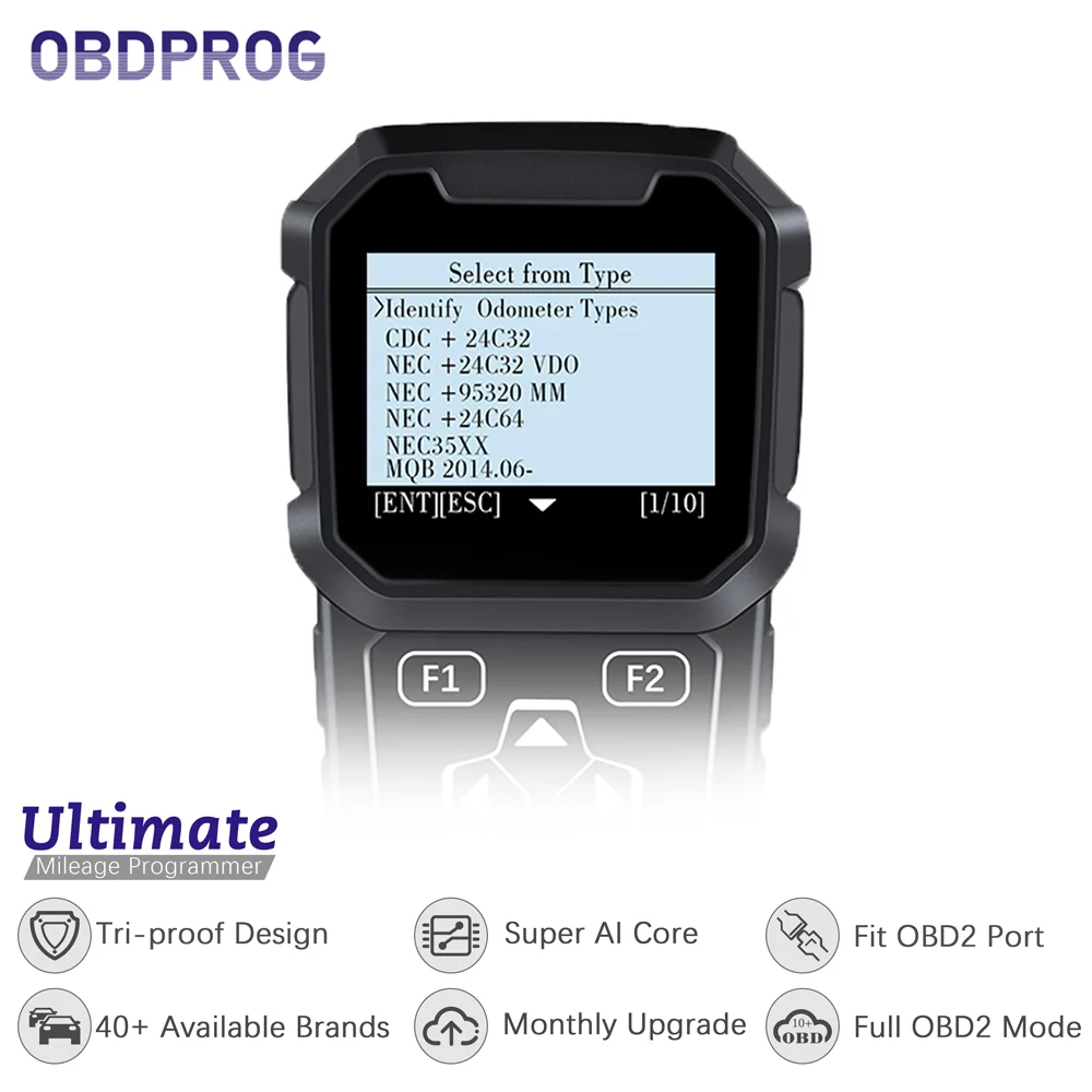 

OBDPROG MT401 Mileage Programmer Odometer Correction Tool OBD2 Scanner 2 in 1 Mileage Correction Adjust Reset Diagnostic Tool