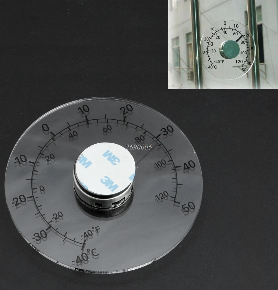 Прозрачная Круглая уличная метеостанция с термометром|thermometer voltmeter|thermometer
