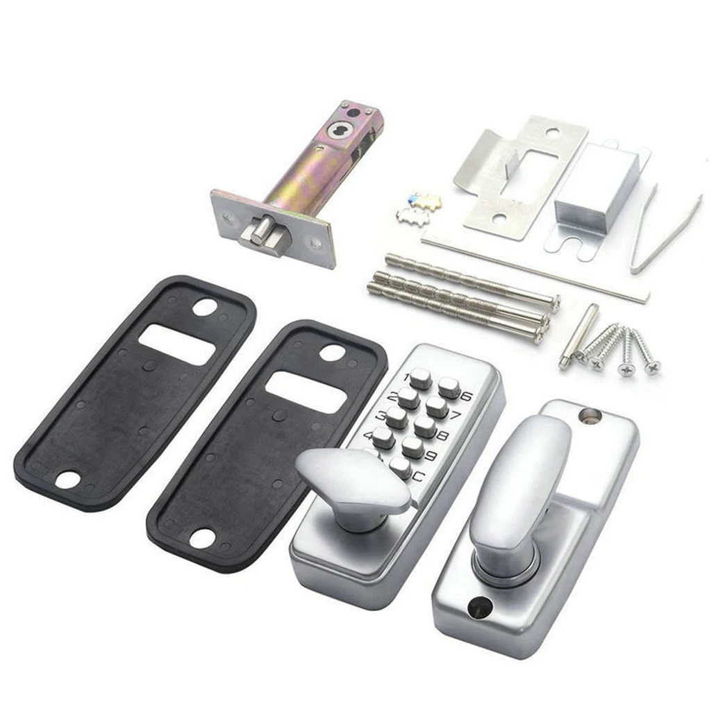D Digital Keypad Entry Code Combination Keyless Setting Lock for Door - Located On Door Knob Zinc alloy