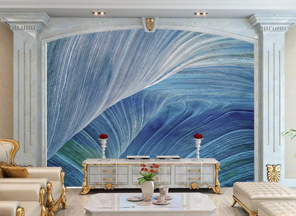

3d stereoscopic wallpapers aterfall stone pattern walpaper for room photo wallpaper for bedroom walls