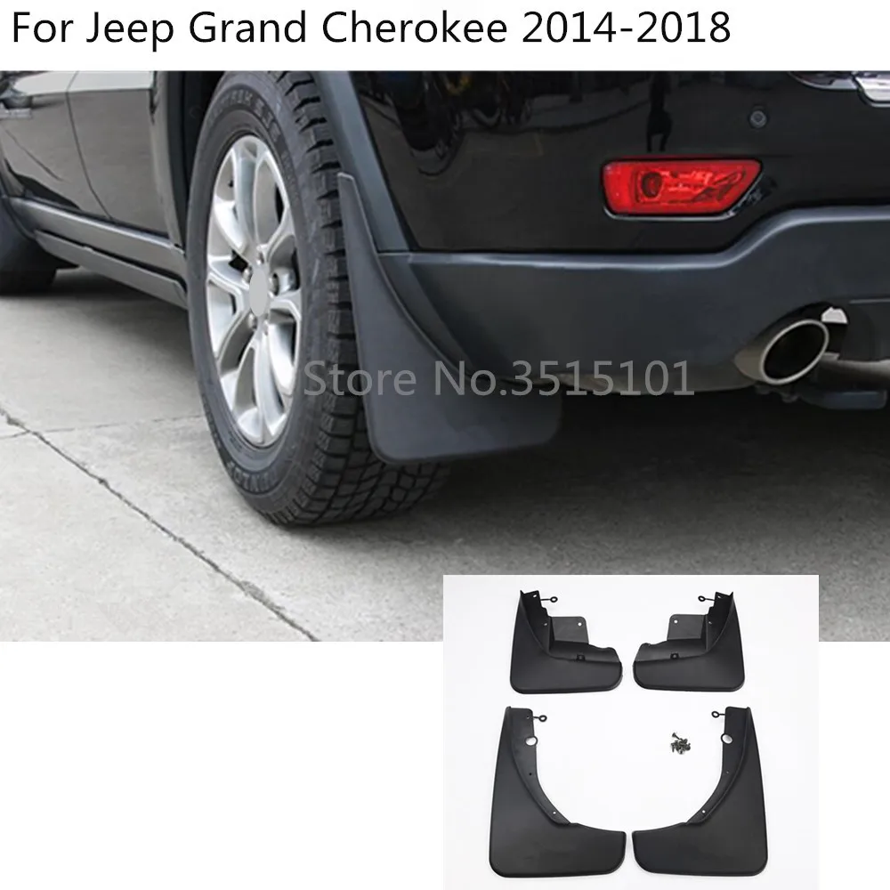 

car cover plastic fender soft mudguard protect flap splash mud guard frame 4pcs For Jeep Grand Cherokee 2014 2015 2016 2017 2018