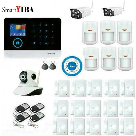 SmartYIBA 3g сигнализация для дома приложения управление домашней охранной сигнализации с наружной камерой IP беспроводной жилой сигнализации