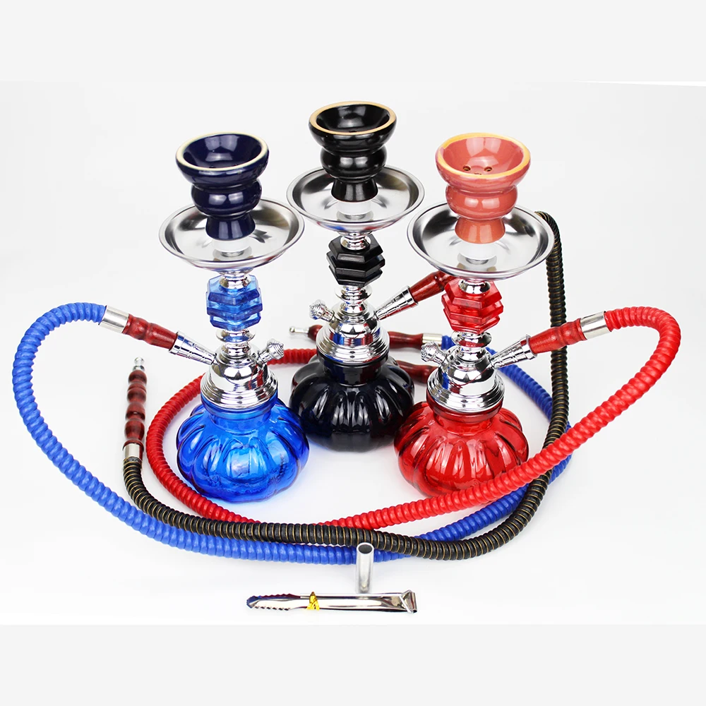 Стеклянный кальян набор с 1 шланг керамическая чаша Nargile Sheesha Narguile Chicha Cachimbas трубка для кальяна портативный стеклянный кальян набор