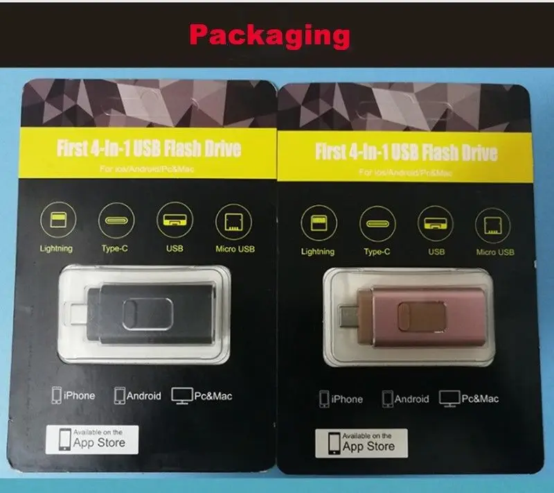 Новая USB вспышка 16 ГБ 32 ГБ 64 ГБ 128 ГБ флеш-накопитель USB 3,0 OTG накопитель iflash Memory Stick для телефонов iphone iOS type C Android