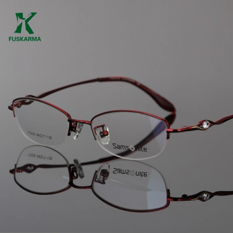 FUSKARMA женские очки для чтения с половинной оправой, Модный женский набор, система, количество дальнозорких комиссионных, старые очки, оправа из сплава