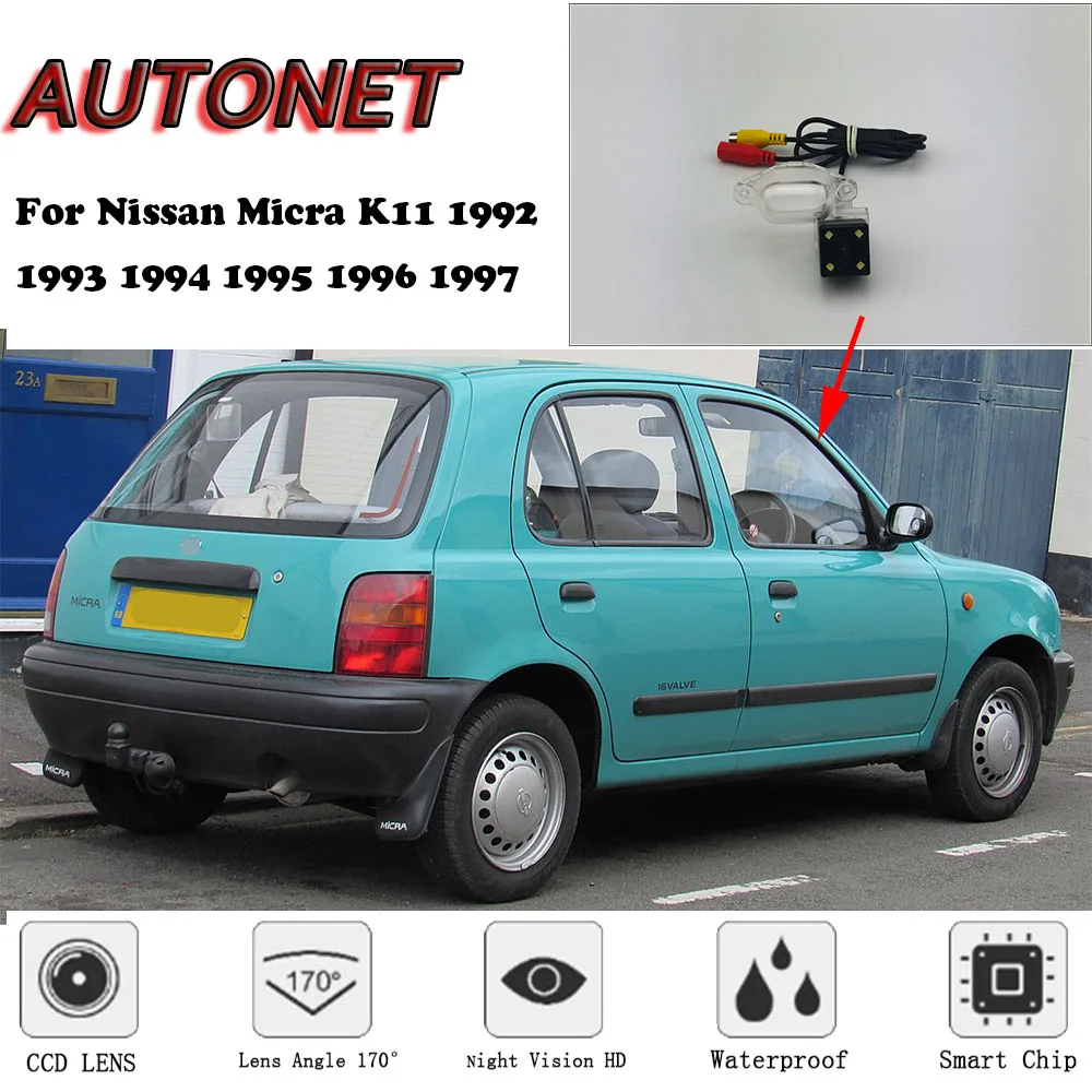 AUTONET резервная камера заднего вида для Nissan Micra K11 1992 1993 1994 1995 1996 ночное видение парковочная камера номерного знака