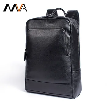 

MVA Women Men's Backpack Genuine Leather School Bags Fashion Male Laptop Female Backbag Large Capacity Student Business Bag