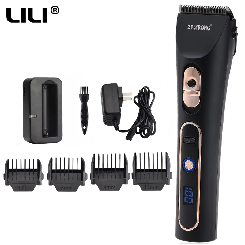 

LILI Rechargeable Electric Haircut Machine Professional LCD Display Hair Clipper Cordless Electric Hair Trimmer RFCD-9333