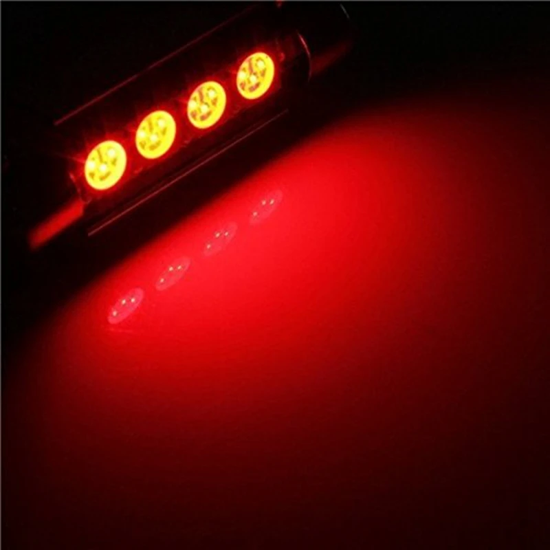 2 шт. KATUR 42 мм 4 светодиодный 5050 SMD гирлянда купол светильник светодиодный 42 мм красный Автомобильный светодиодный Авто гирлянда для салона Купол Карта светильник лампа