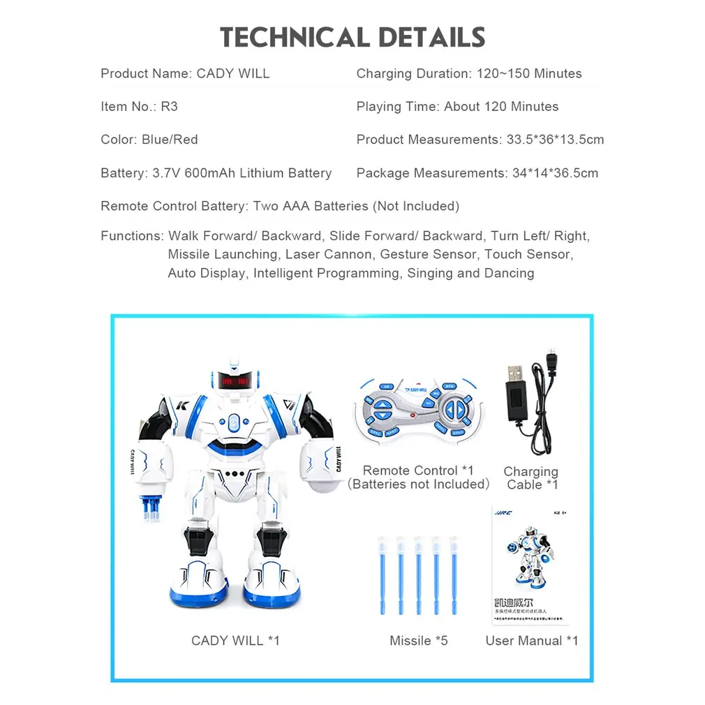 Robôs de Brinquedo para Crianças Mais Novo Controle Remoto Programável Defensor Robat Brinquedos Educativos Inteligente Musical Dança rc Presente 2020 34 High Quality Brinquedos e hobbies
