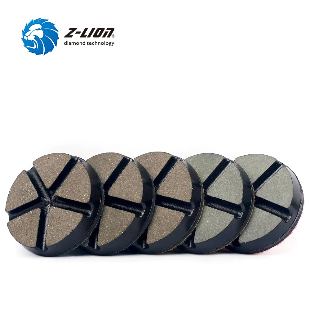 Z-LION 3pcs 세라믹 연마 패드 75mm 콘크리트 바닥 연삭 휠 다이아몬드 연마 패드 건식 및 습식 사용 거친 연삭
