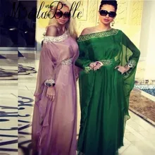 Abaya Dubai Chiffon Kaftans Long Sleeve Evening Dress Elegant Arabic Hijab Fashion Formal Gowns Abiye Gece