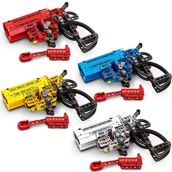 

4 Colour Survival Shooting Signal Gun Model Kit Building Blocks Technic Weapon DIY Game Bricks Toys for Children Boys Gifts