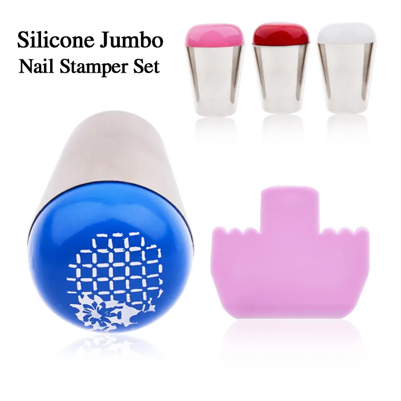 

4cm DIY Kit Set Squishy Marshmallow Nail Art Stamper Scraper