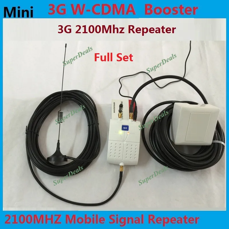 

Mini WCDMA UMTS 3G Cellular Signal Booster 2100MHz 3g Repeater 3G Mobile Signal Repeater Amplifier + 3G Antenna + cable