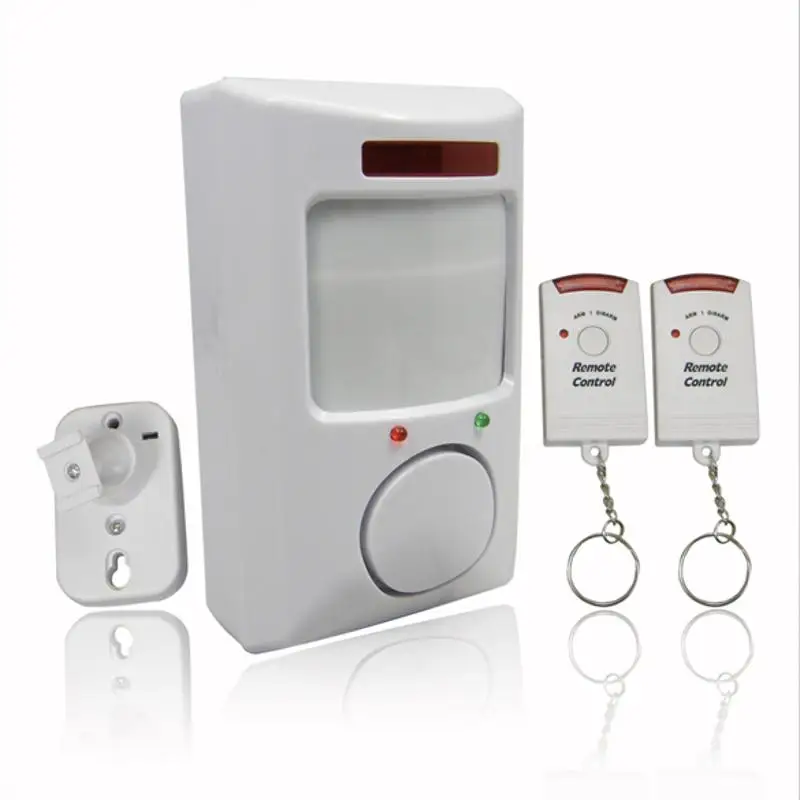 

HOT Home System IR Infrared Motion Sensor Security Detector 106dB Alarms Monitor Wireless Alarm system with 2 remote controllers
