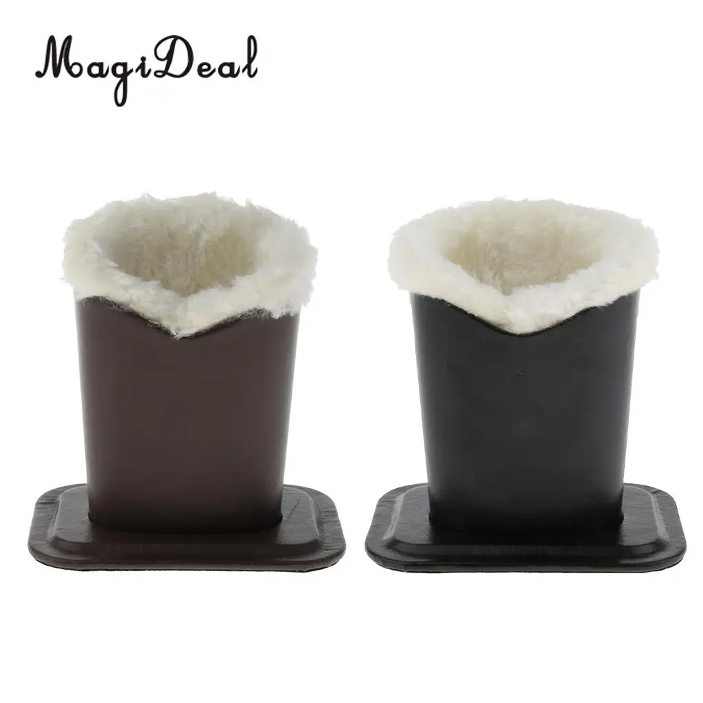 2 x PU Anti-Scratch Plush Lined Eyeglasses Holder Desk Organizer Upright Pen Holder