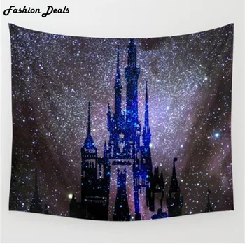 

Indian Mandala Tapestry Starry Sky Castle Hanging Wall Tapestry Boho Bed Sheet Beach Towel Yoga Mat Blanket Table Cloth M/L Size