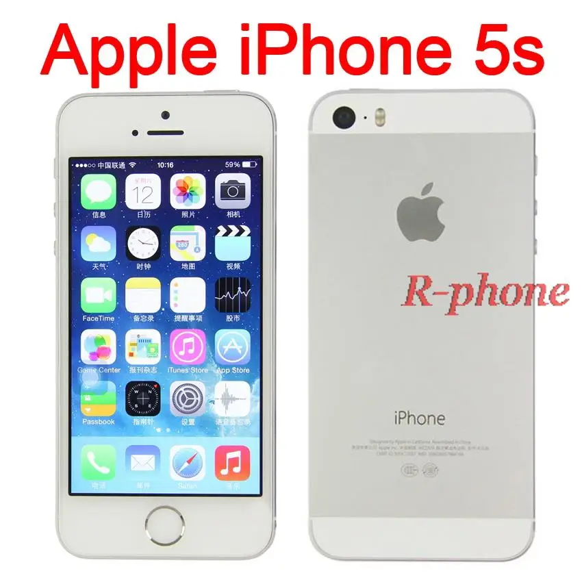 4G iPhone 5S A1457 мобильный телефон двухъядерный " 8MP wifi 3g iPhone5s разблокированные сотовые телефоны б/у - Цвет: Silver