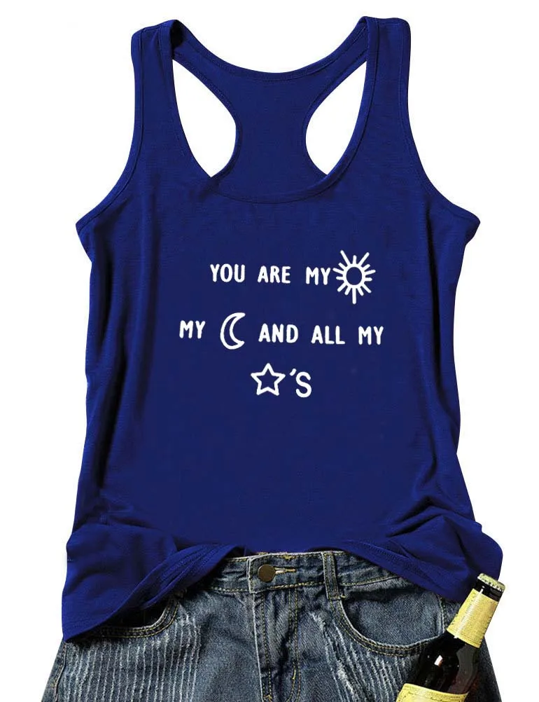 Жилет You Are My Sunshine с буквенным принтом Новое поступление сезон лето забавные