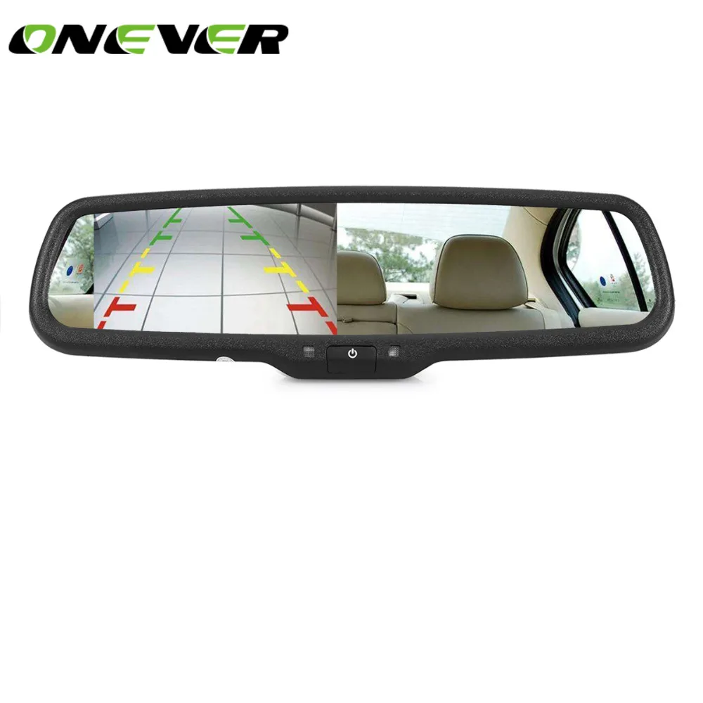 Автомобильное зеркало заднего вида Onever с ЖК дисплеем 4 3 дюйма|mirror monitor|parking monitor4.3
