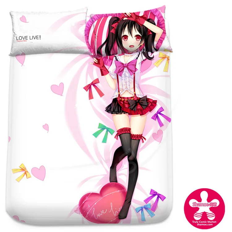 

Japanese Anime Cartoon Love Live Milk Silk Mattress Cover Fitted Sheet Fitted cover bedspread counterpane No.88541