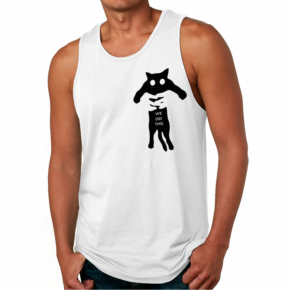 High Quality Pocket Pussy Tank Top Cat Negative Space Animal Fashion ...