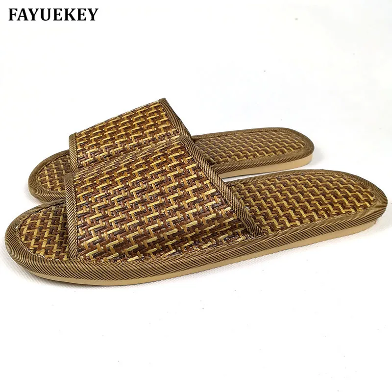 FAYUEKEY Новинка 2018 модные летние плотные домашние бамбуковые пары тапки для дома