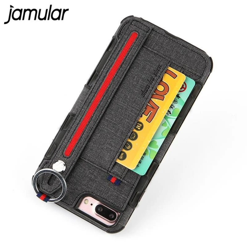 Тканевый чехол JAMULAR с ремешком на руку для телефона iPhone 7 XS MAX XR 6 6s 8 Plus мягкая