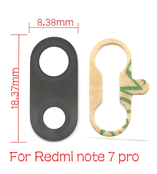 Стекло камеры для Xiaomi Redmi Note 7 6 5 5A 6A 7A Pro PLus S2 Задняя камера Объектив Стекло+ наклейка - Цвет: For Redmi Note 7 Pro