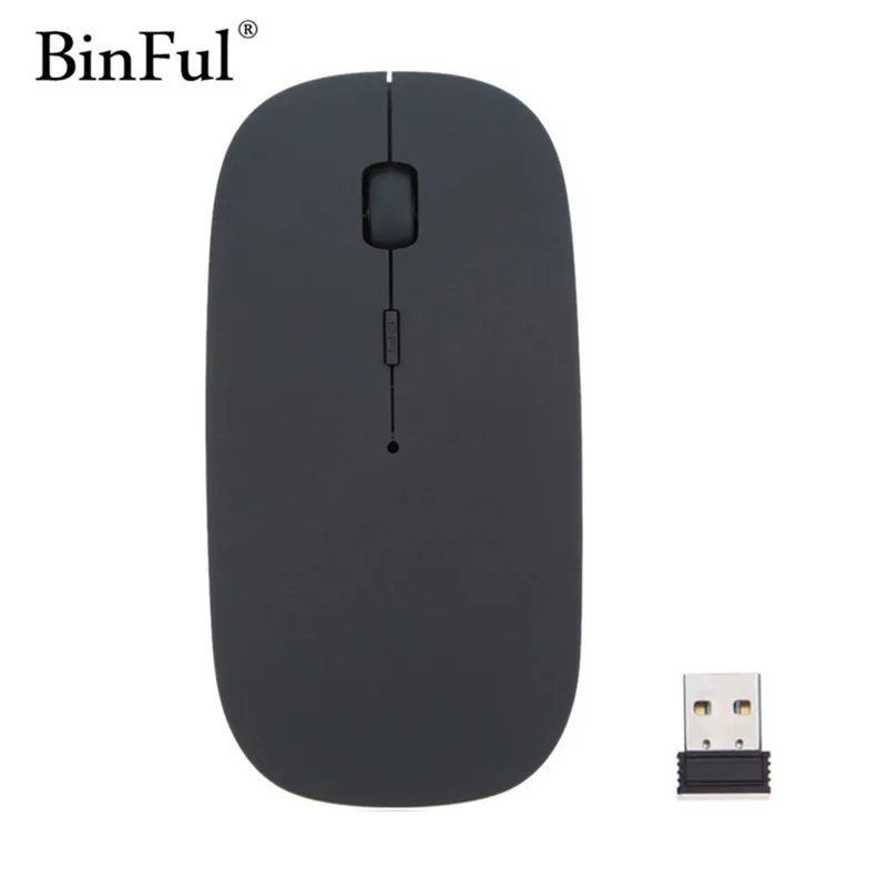 

BinFul 2.4G Gaming Mouse Gamer Wireless Mice Ultra-thin Mouse USB Receiver Ratones PC for Laptop Notebook PC Desktop Computer