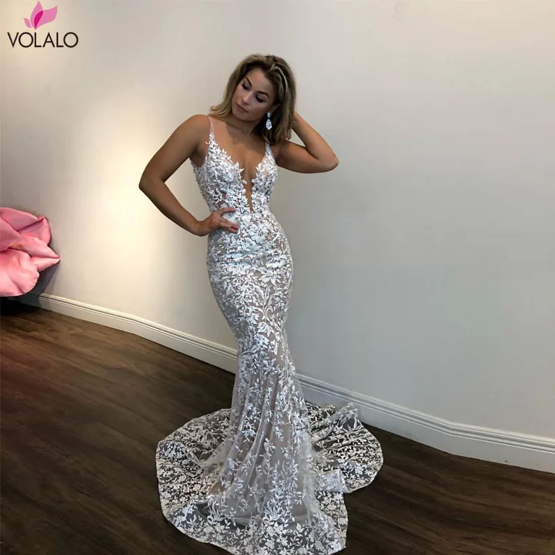 

Women See Through Floral V-Neck Elegant Lace Long Dress Sexy Maxi Autumn Spring Evening Party Dresses Vestidos De Festa 2019