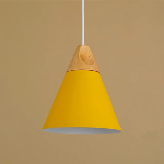 Luces colgantes de madera modernas de aluminio Industrial Mini