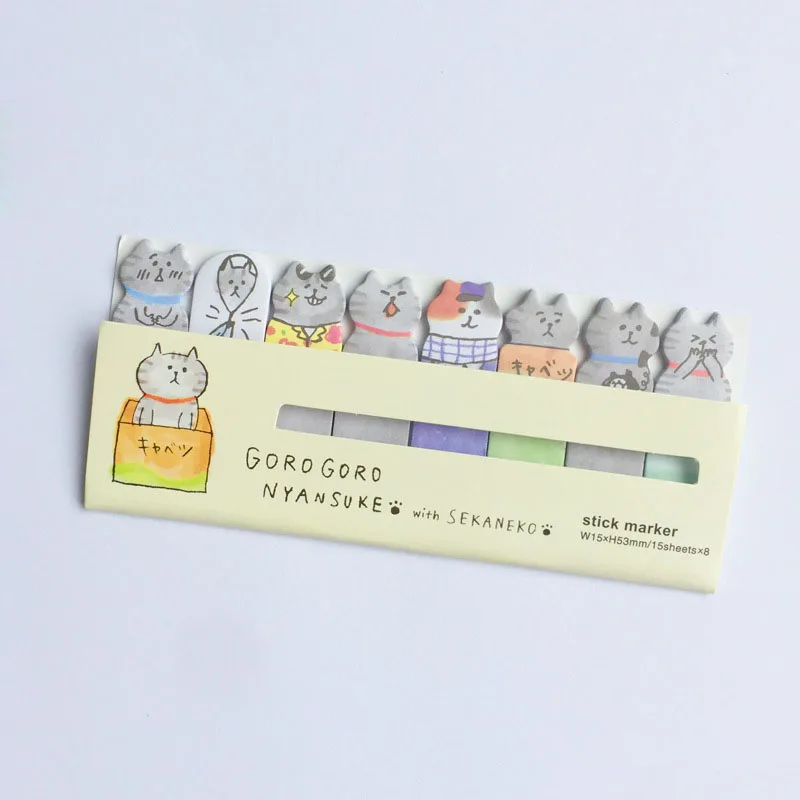 4 шт. самоклеющиеся 120 листов Мини Портативный Kawaii кошка бумага липкая палочка