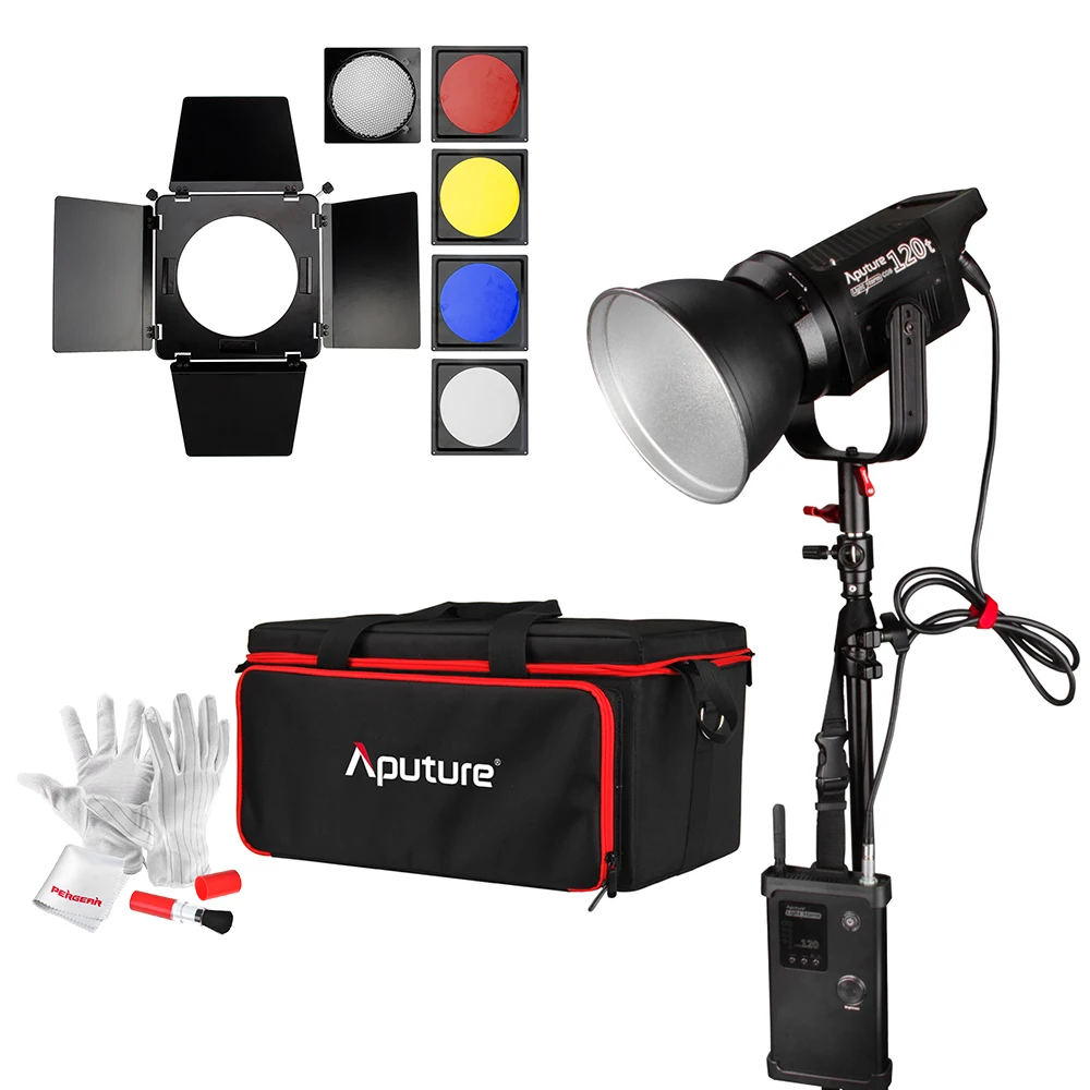 Aputure Light Storm COB 120t CRI97+ 3000K 135W Bowens Mount LED Continuous Video Light with 2.4G Wireless Remote + NiSi Diffuser