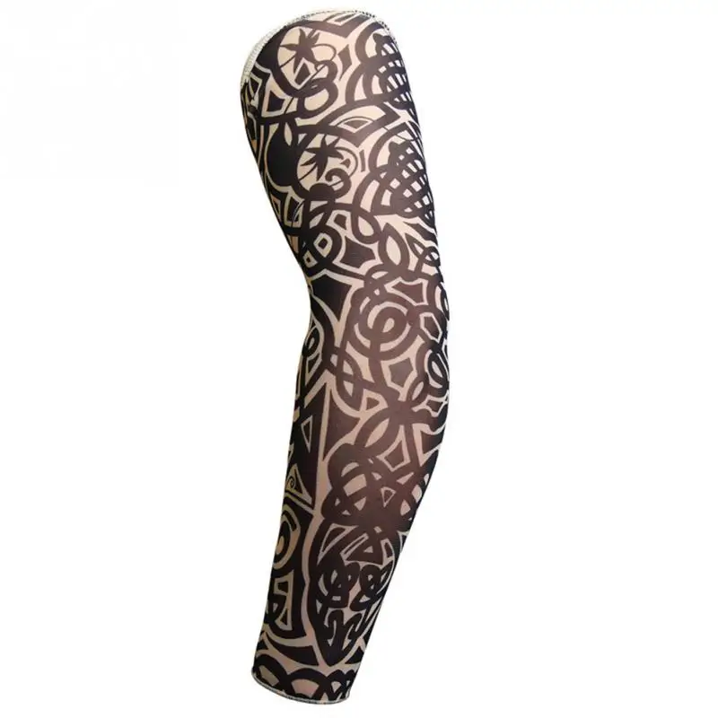 Новые эластичные Поддельные Временные татуировки рукава конструкции тела руки чулки гетры для прохладных мужчин женщин