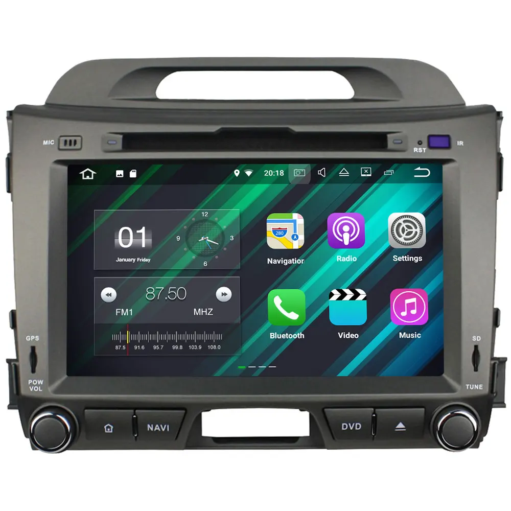 3G 4G WIFI Android 7 1 2 8 2GB RAM touch screen 1280 480 GPS Navigation