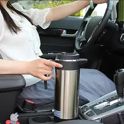 Сосуд с подогревом мл 12 В в/В 24 в автомобильный прикуриватель Электрический 1200 Автомобильная бутылка термальная кружка чашка кипящая вода