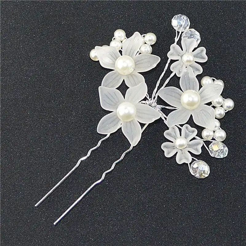 white flower pins for hair